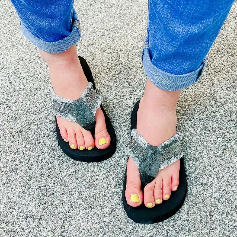 Gypsy Jazz Leopard Print Bling Flip Flops sold by Boujee Boutique