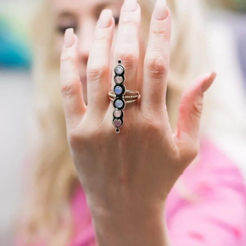 Sterling Silver Moonstone Ring sold by Boujee Boutique