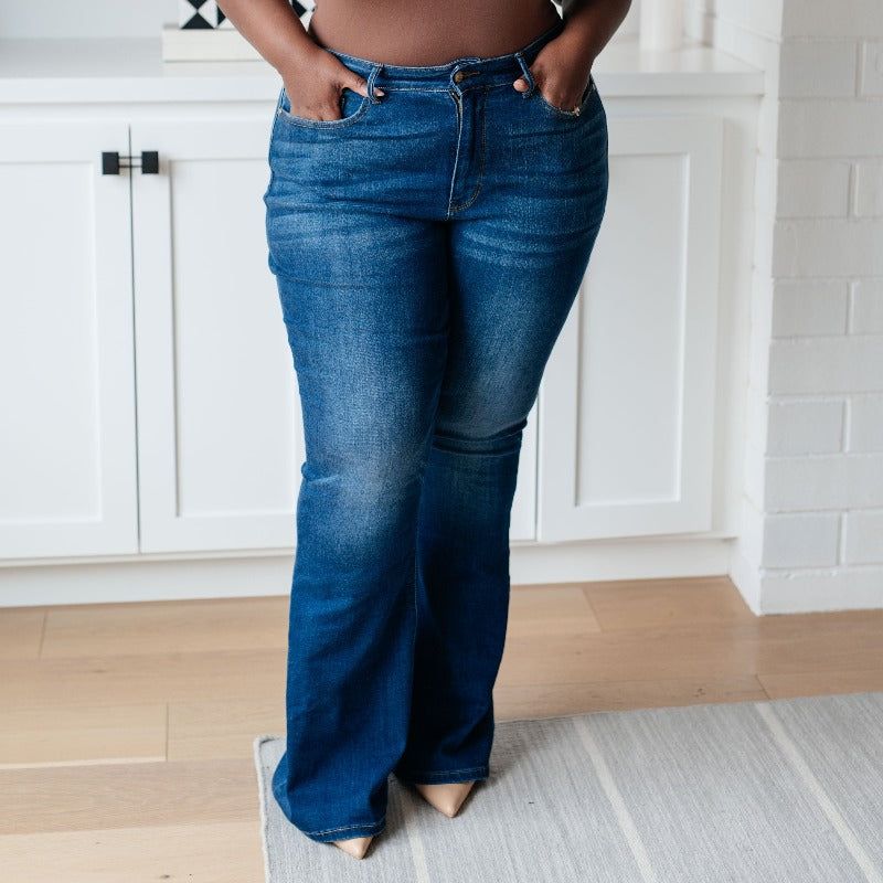 Judy Blue Cameron High Waist Classic Flare Jeans sold by Boujee Boutique