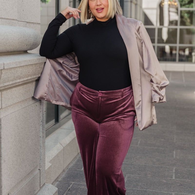 Champagne and Roses Satin Blazer sold by Boujee Boutique product image thumbnail 5