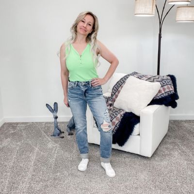 Judy Blue Mid Rise Cuffed (Long/Tall) Boyfriend Jeans sold by Boujee Boutique