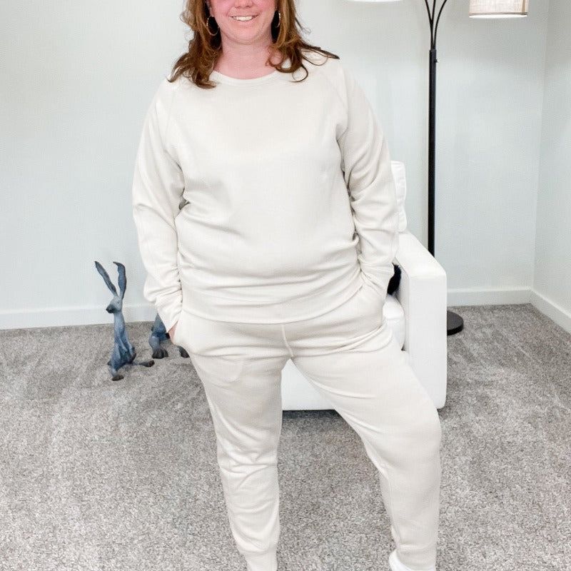 Natural Extremely Soft Elevated Contrast Seam Joggers sold by Boujee Boutique product image thumbnail 3