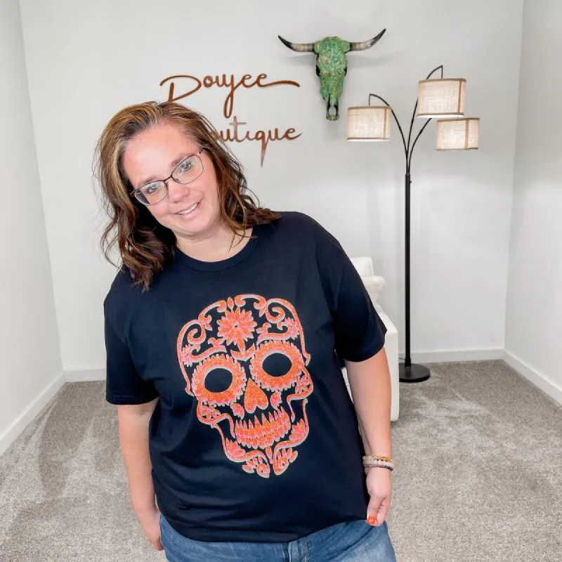 Sugar Skull Graphic Tee sold by Boujee Boutique