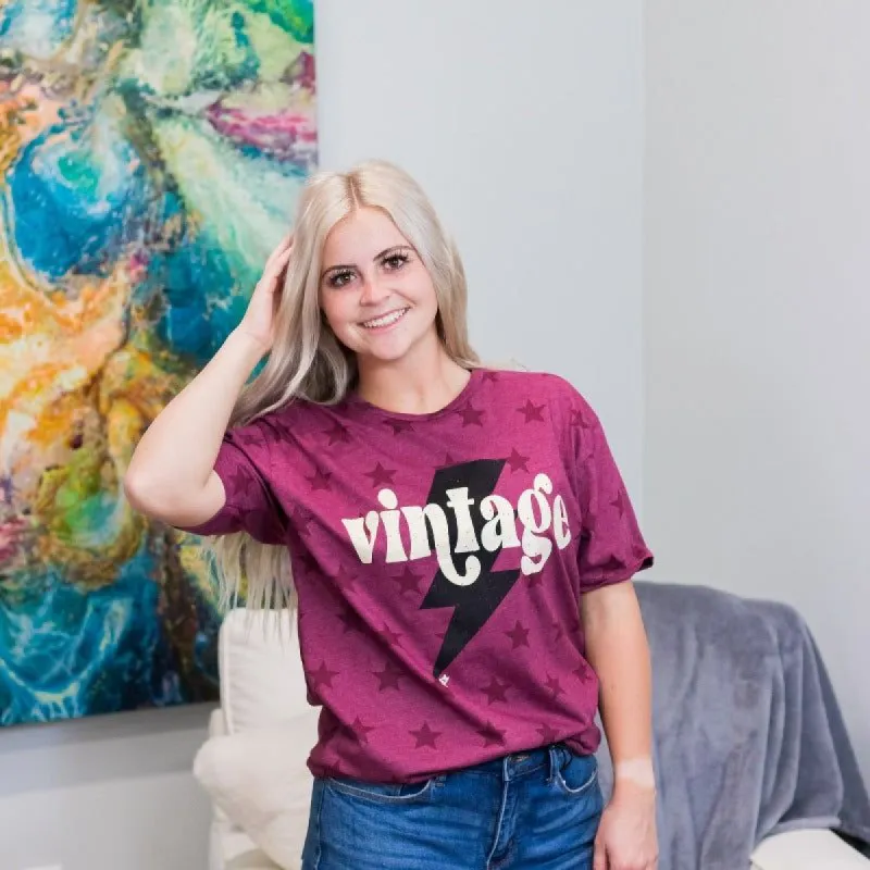 Inspired Vintage Lightening Bolt Graphic Tee sold by Boujee Boutique
