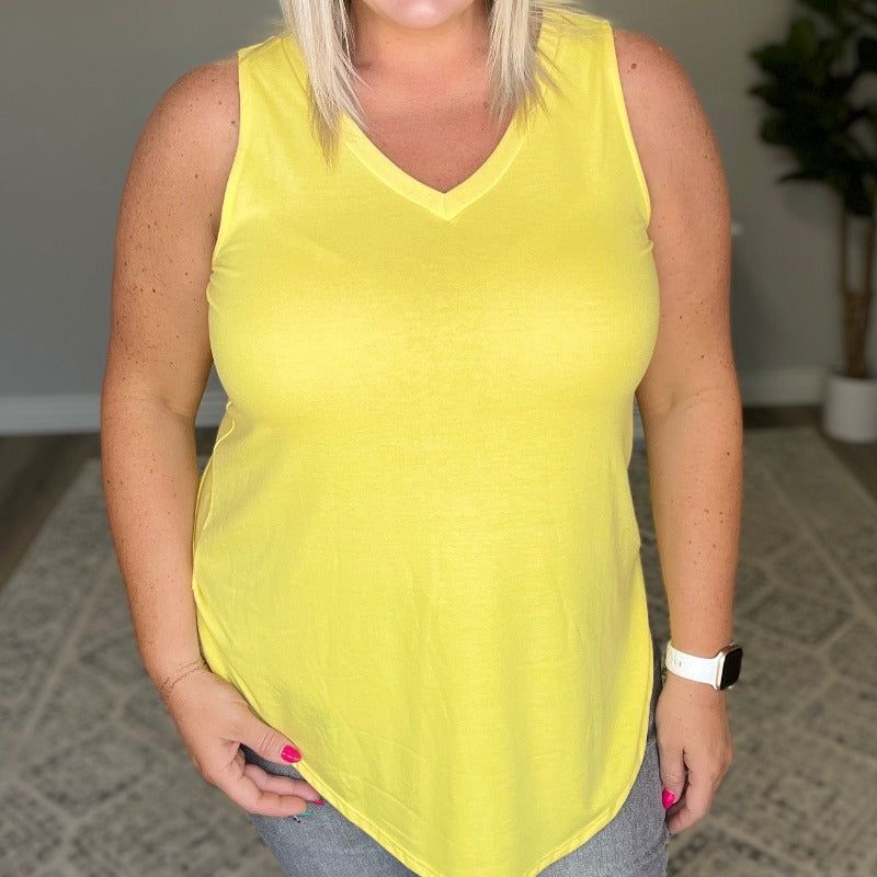 V-Neck Sleeveless Top in Yellow sold by Boujee Boutique