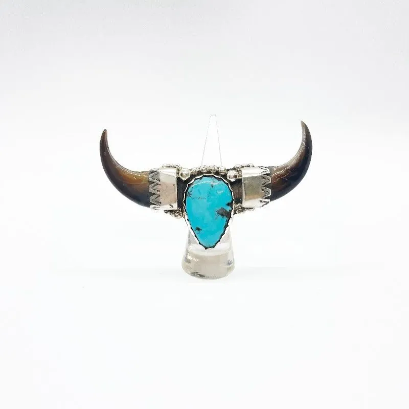 Turquoise Sterling Silver Texas Up Ring sold by Boujee Boutique