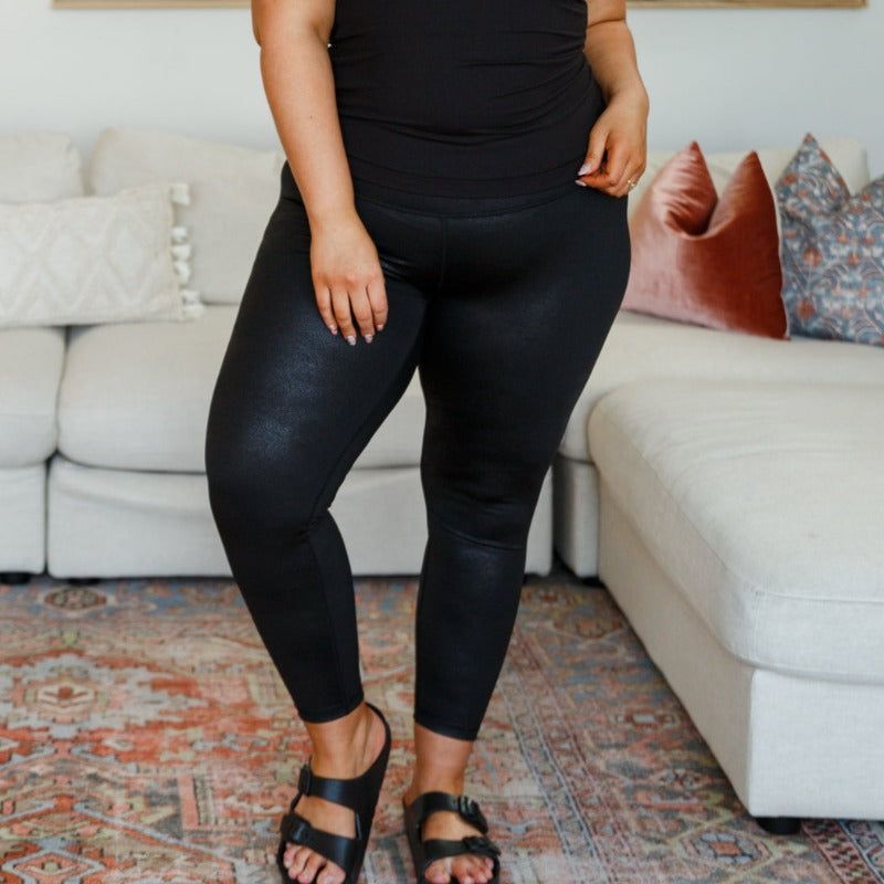 Black Perfect Fit High Waisted Leggings sold by Boujee Boutique product image thumbnail 9