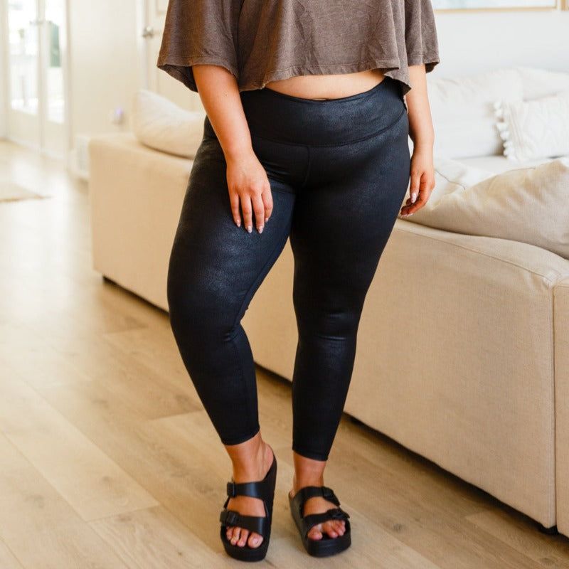 Black Perfect Fit High Waisted Leggings sold by Boujee Boutique product image thumbnail 3