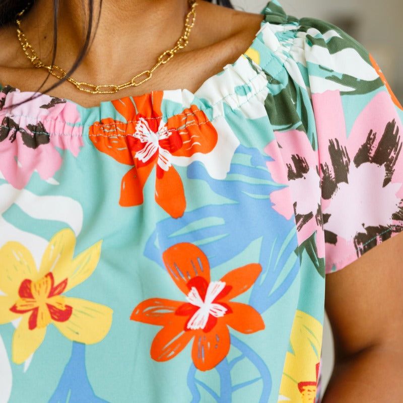 Hawaii's Finest Floral Short Sleeve Top sold by Boujee Boutique product image thumbnail 7