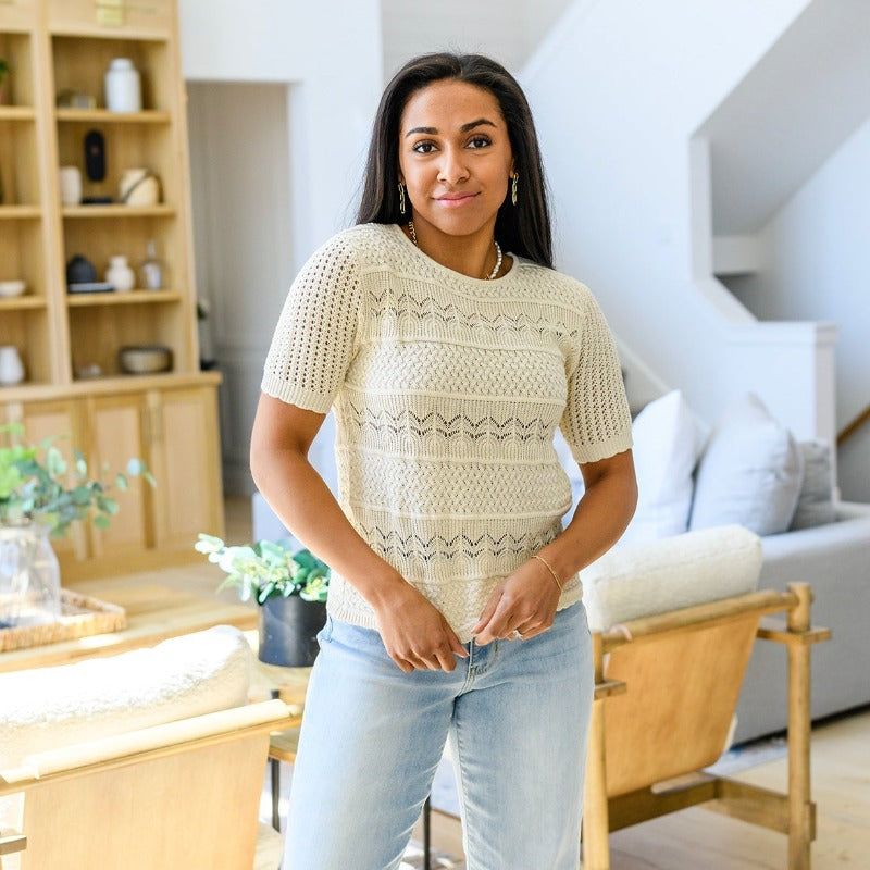 Thea Crocheted Knit Top sold by Boujee Boutique product image thumbnail 3