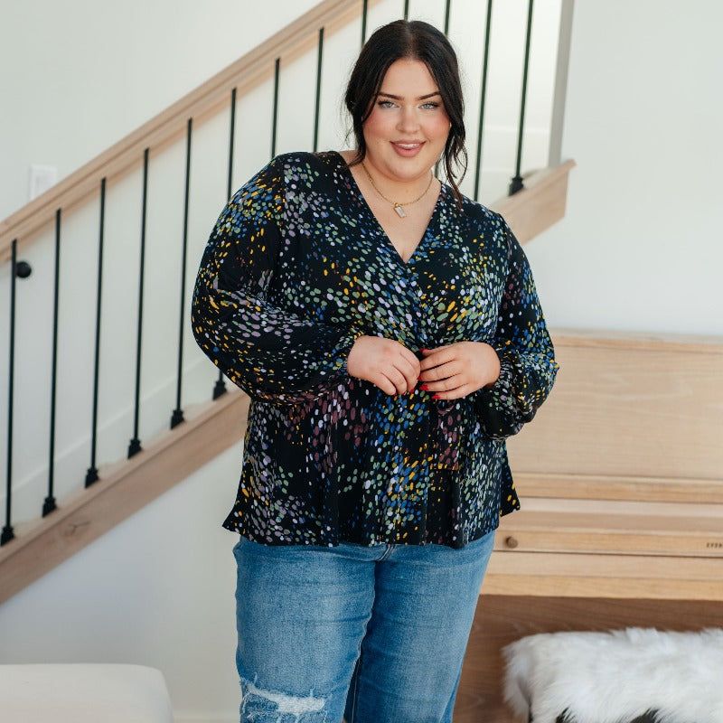 As It Happened Faux Wrap Long Sleeve Top sold by Boujee Boutique product image thumbnail 4