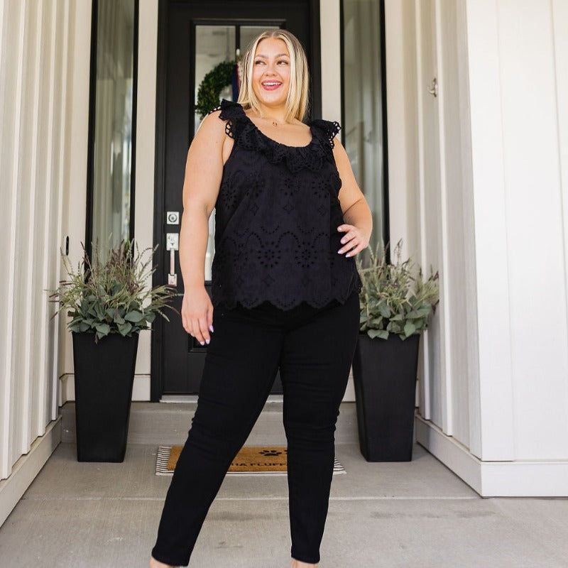 Black Parisian Stroll Lace Blouse sold by Boujee Boutique product image thumbnail 2