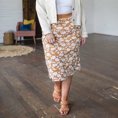Kiss From a Rose Knit Pencil Skirt sold by Boujee Boutique