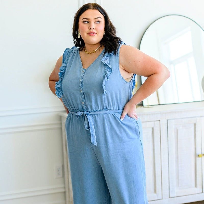 Johanna Chambray Jumpsuit sold by Boujee Boutique product image thumbnail 3