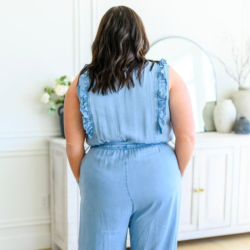 Johanna Chambray Jumpsuit sold by Boujee Boutique product image thumbnail 5
