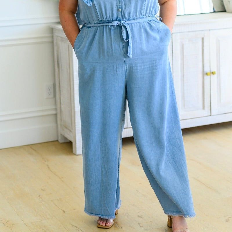 Johanna Chambray Jumpsuit sold by Boujee Boutique product image thumbnail 2