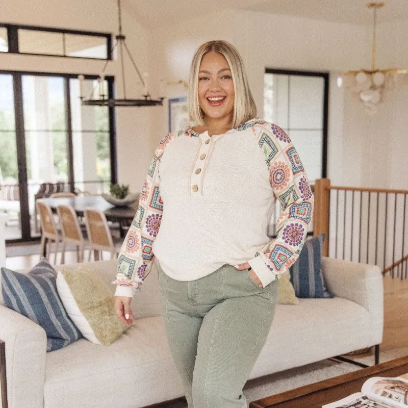 Keep On Looking Waffle Knit Long Sleeve Hoodie sold by Boujee Boutique