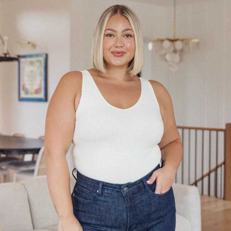 Carefree Seamless Reversible Tank in Ivory sold by Boujee Boutique