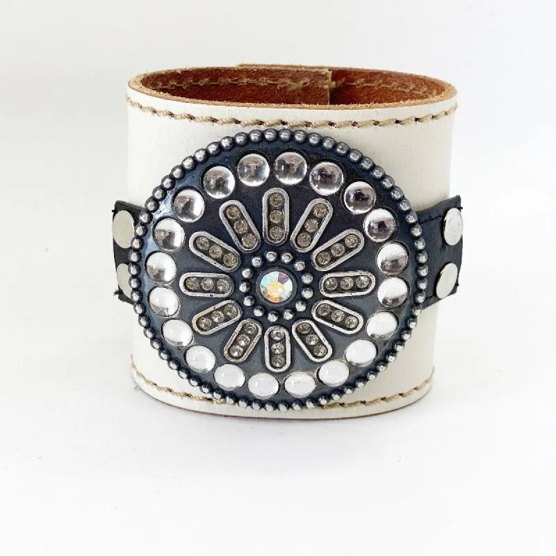 Leather Handmade Cuff Bracelet sold by Boujee Boutique