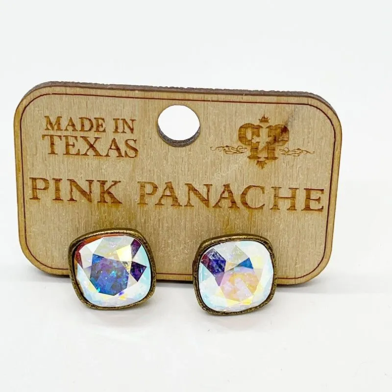 Cushion Cut Crystal Earrings sold by Boujee Boutique