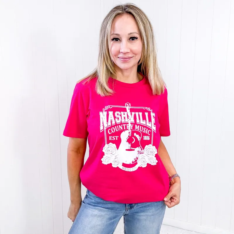 Simply Love Nashville Graphic Round Neck Short Sleeve T-Shirt sold by Boujee Boutique