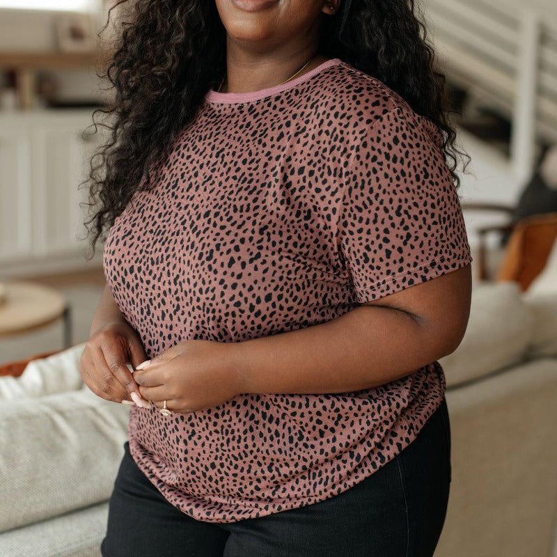 Pink Cheetah Girl Short Sleeve Top sold by Boujee Boutique product image thumbnail 2