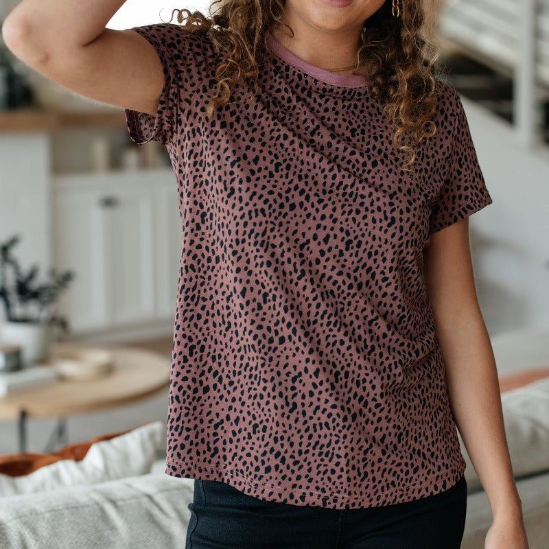 Pink Cheetah Girl Short Sleeve Top sold by Boujee Boutique product image thumbnail 3