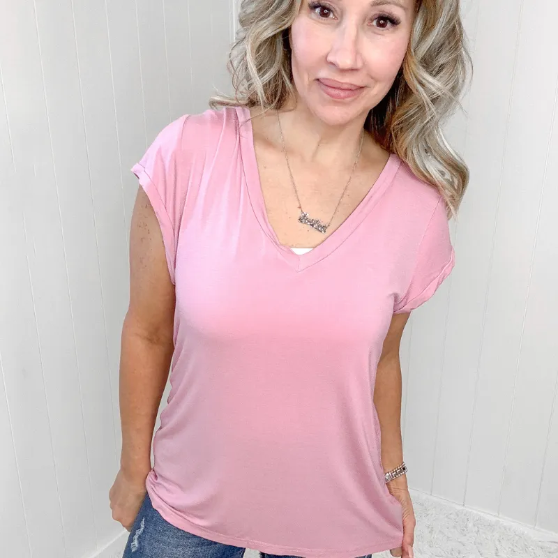 Pol Perfect Basic Oversized V Neckline Tee in 3 Colors *Final Sale* sold by Boujee Boutique product image thumbnail 2