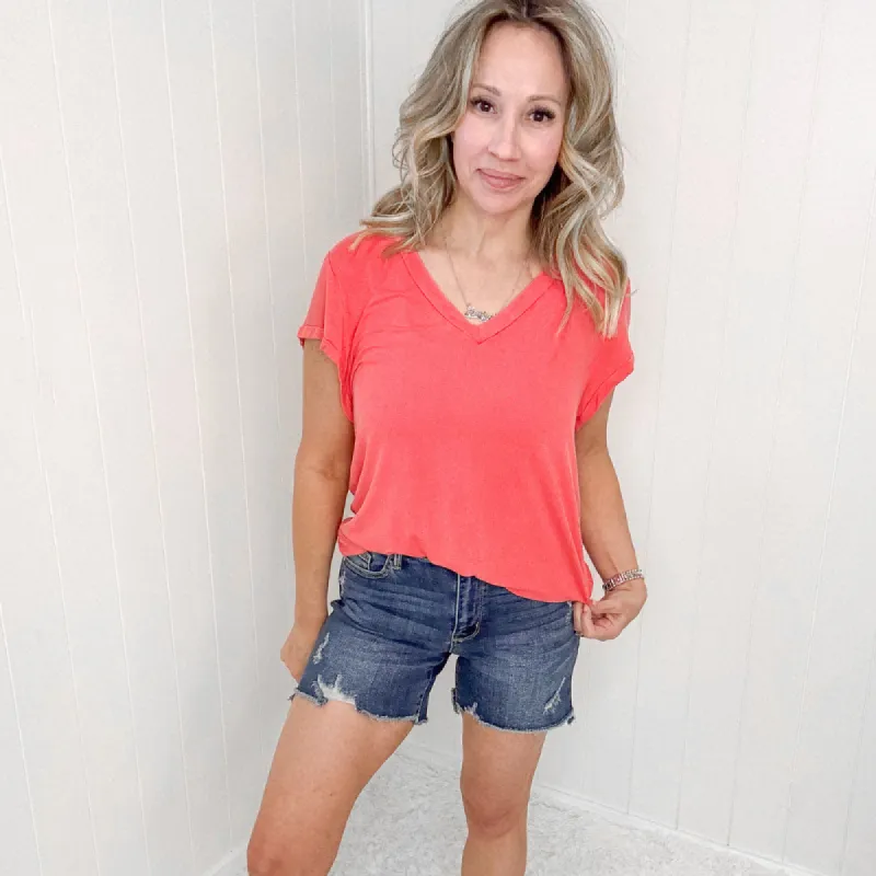 Pol Perfect Basic Oversized V Neckline Tee in 3 Colors *Final Sale* made by POL