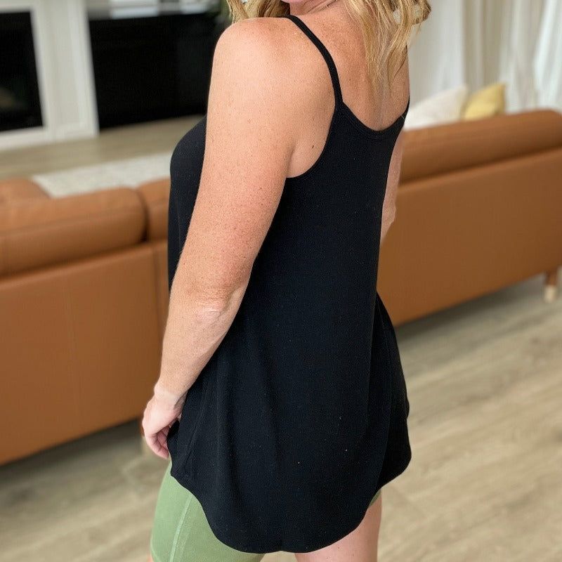 Reversible Spaghetti Strap Cami in Black sold by Boujee Boutique product image thumbnail 3