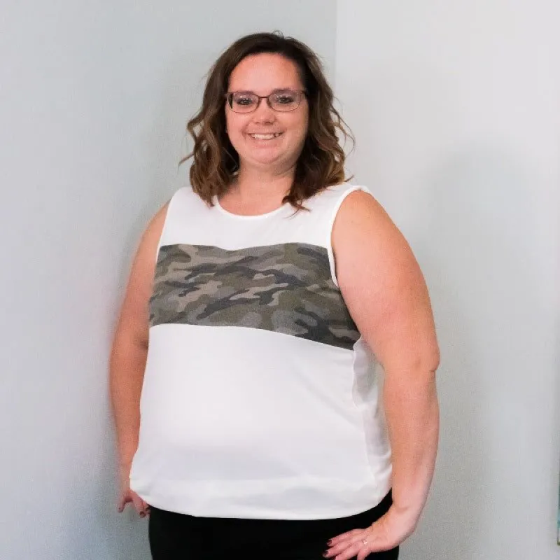 Camo Block Tank Top sold by Boujee Boutique