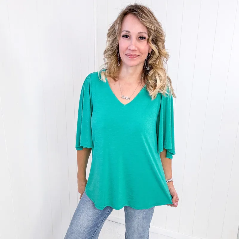 Dear Scarlett Cali Blouse in Emerald sold by Boujee Boutique