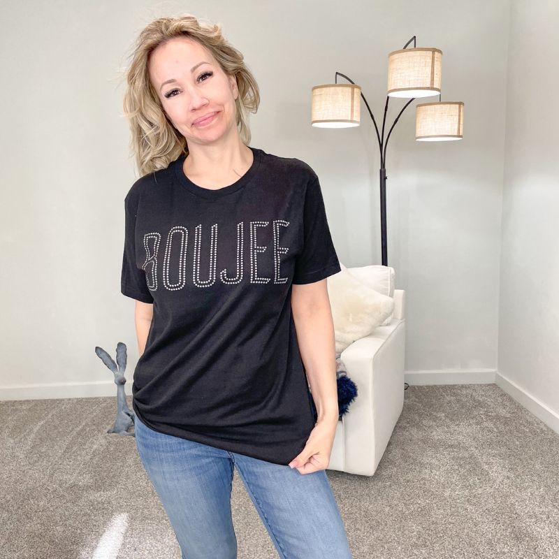 Black Boujee Graphic Tee sold by Boujee Boutique product image thumbnail 2