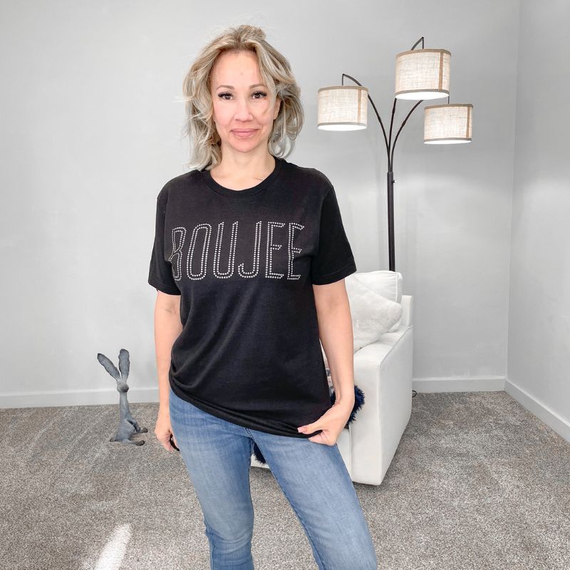 Black Boujee Graphic Tee sold by Boujee Boutique product image thumbnail 3