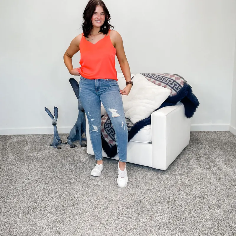 Judy Blue High Waist Control Top Distressed Skinny Jeans sold by Boujee Boutique