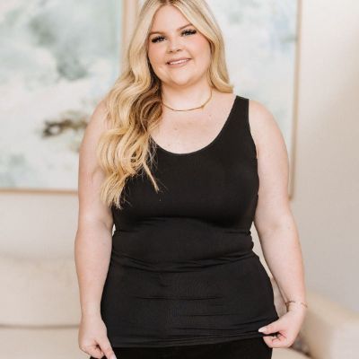 The Basics Reversible Longline Tank Top in Black sold by Boujee Boutique