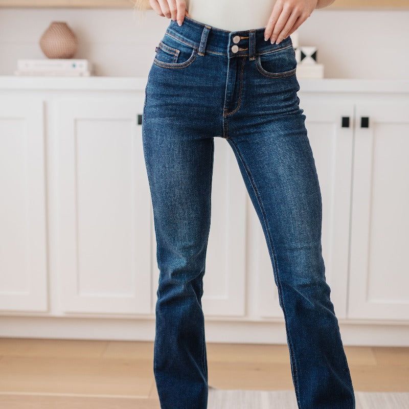 Judy Blue Aurelia High Waist Vintage Bootcut Jeans sold by Boujee Boutique product image thumbnail 3