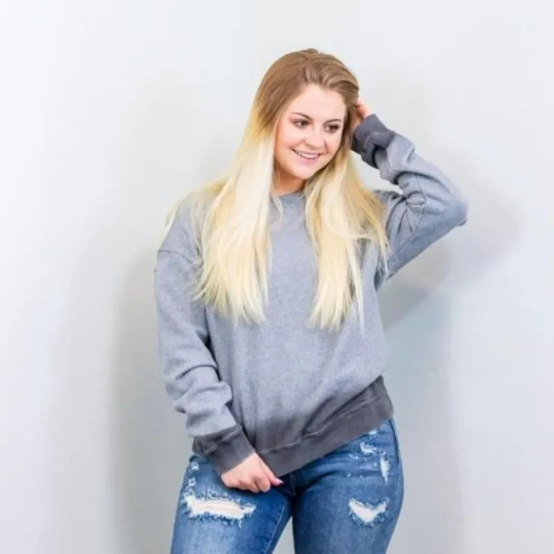 Ombre Essential Cotton Terry Sweatshirt sold by Boujee Boutique