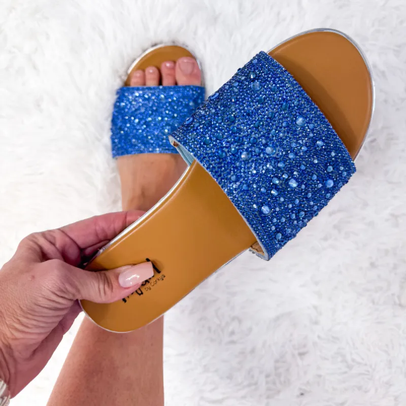 Corky's Pizzazz Light Blue Rhinestones Sandals sold by Boujee Boutique