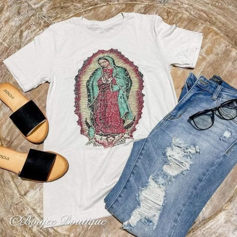 Virgin Mary Graphic Tee sold by Boujee Boutique