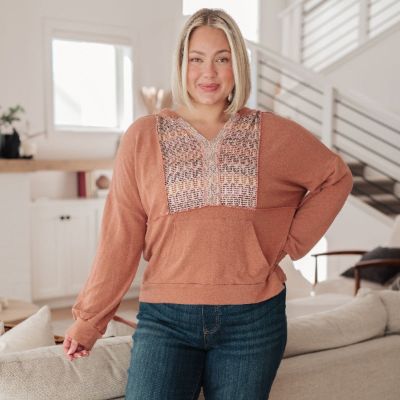 Wave Hello Mixed Print Hoodie sold by Boujee Boutique