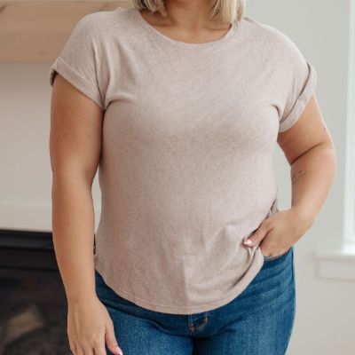 Selfishly Mine T-Shirt in Taupe sold by Boujee Boutique