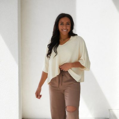 Brianna Boxy Short Sleeve Crop Top sold by Boujee Boutique