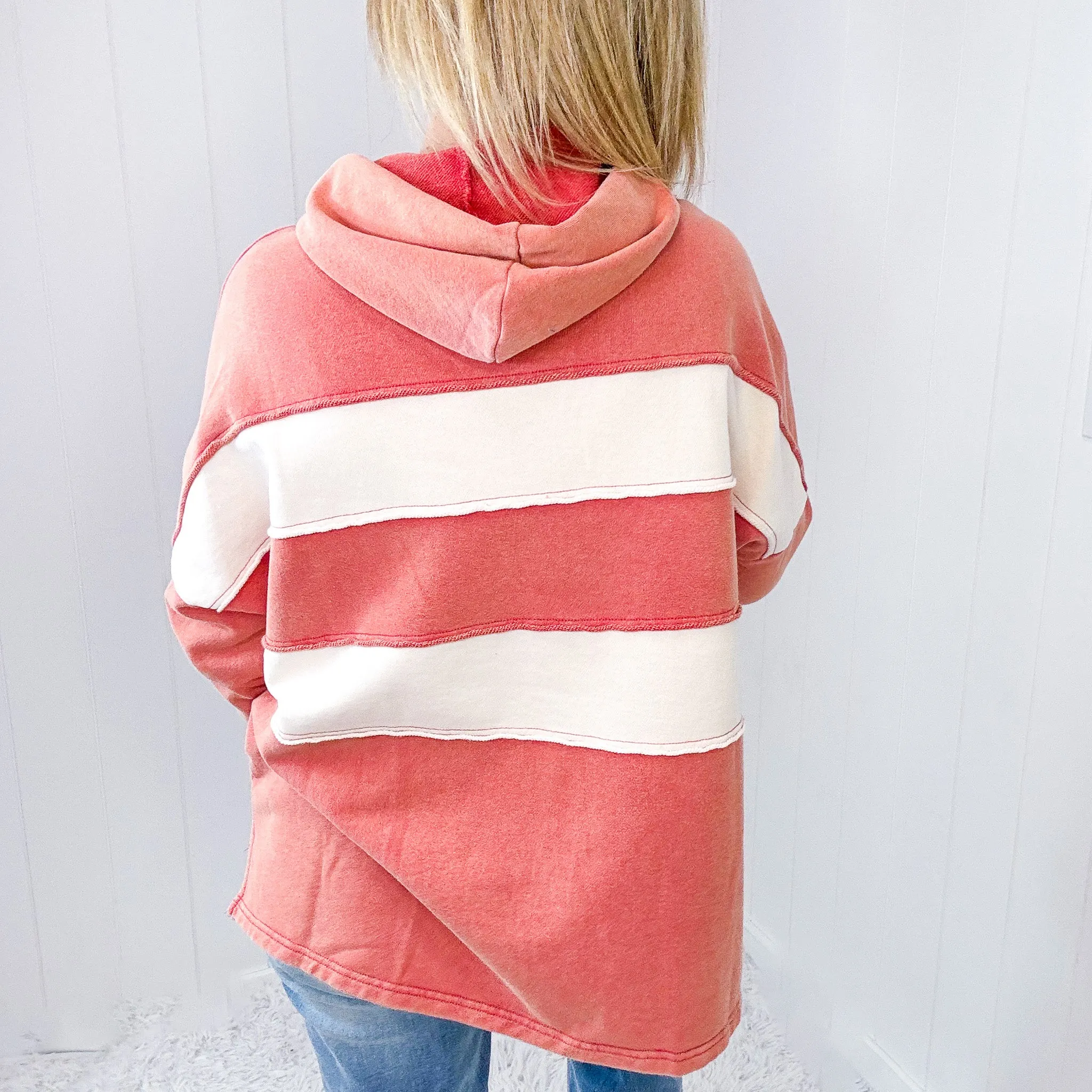 Autumn Spice Terry Knit Color Block Long Sleeve Hoodie *Final Sale* sold by Boujee Boutique product image thumbnail 4