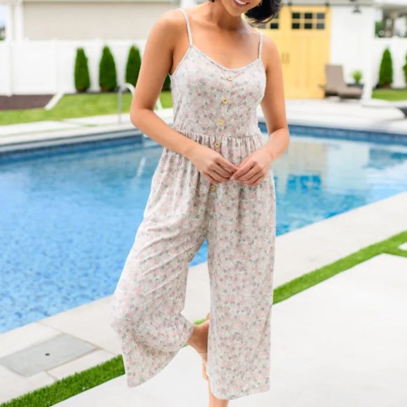 Lucky In Love Floral Jumpsuit sold by Boujee Boutique