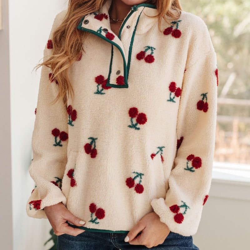 Cherry Tree Fleece Pullover sold by Boujee Boutique product image thumbnail 3