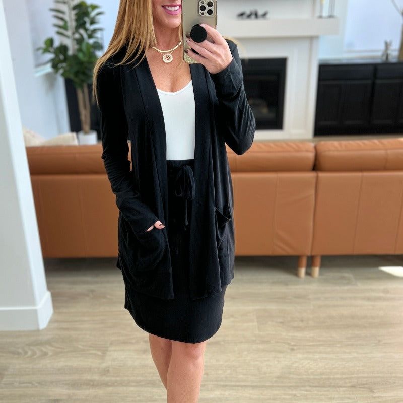 Pull on Tulip Hem Skirt in Black sold by Boujee Boutique product image thumbnail 5