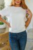 Pristine Puff Sleeve Top in White sold by Boujee Boutique