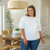 Pristine Puff Sleeve Top in White sold by Boujee Boutique