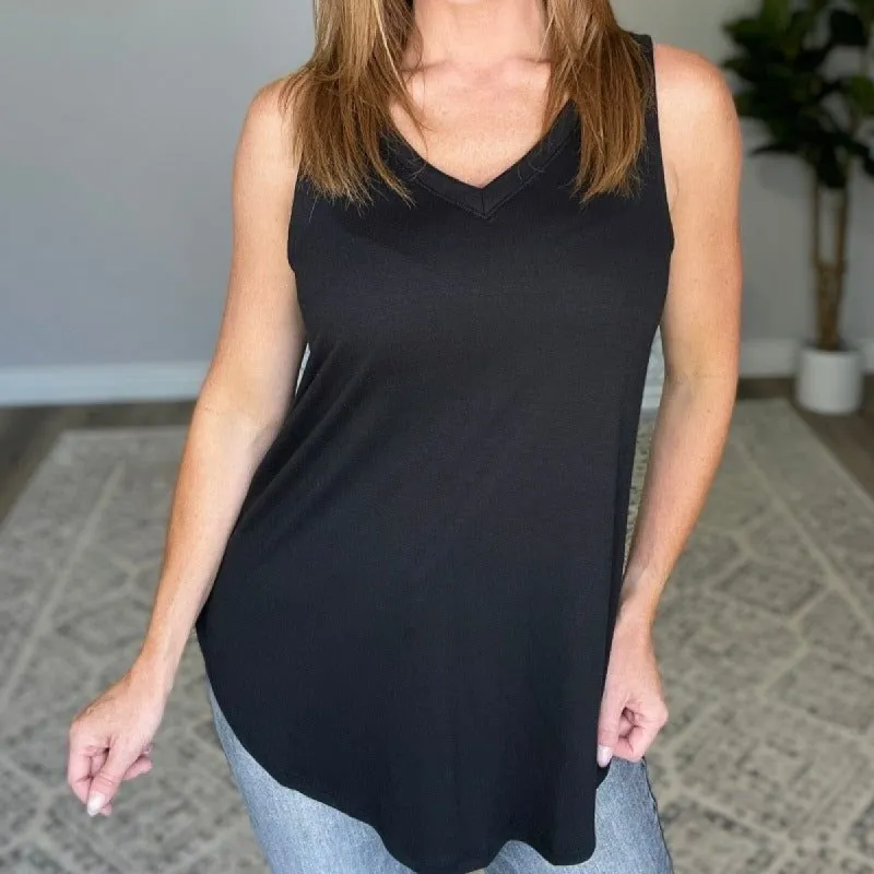 V-Neck Sleeveless Top in Black sold by Boujee Boutique
